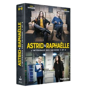 Jaquettes du coffret DVD des saisons 1 et 2 d'Astrid et Raphaëlle
